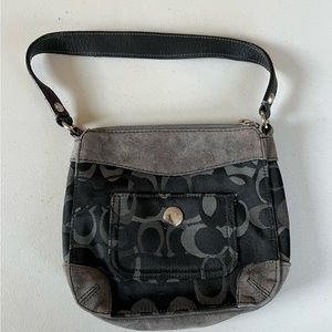 Coach mini black & grey hand/shoulder bag